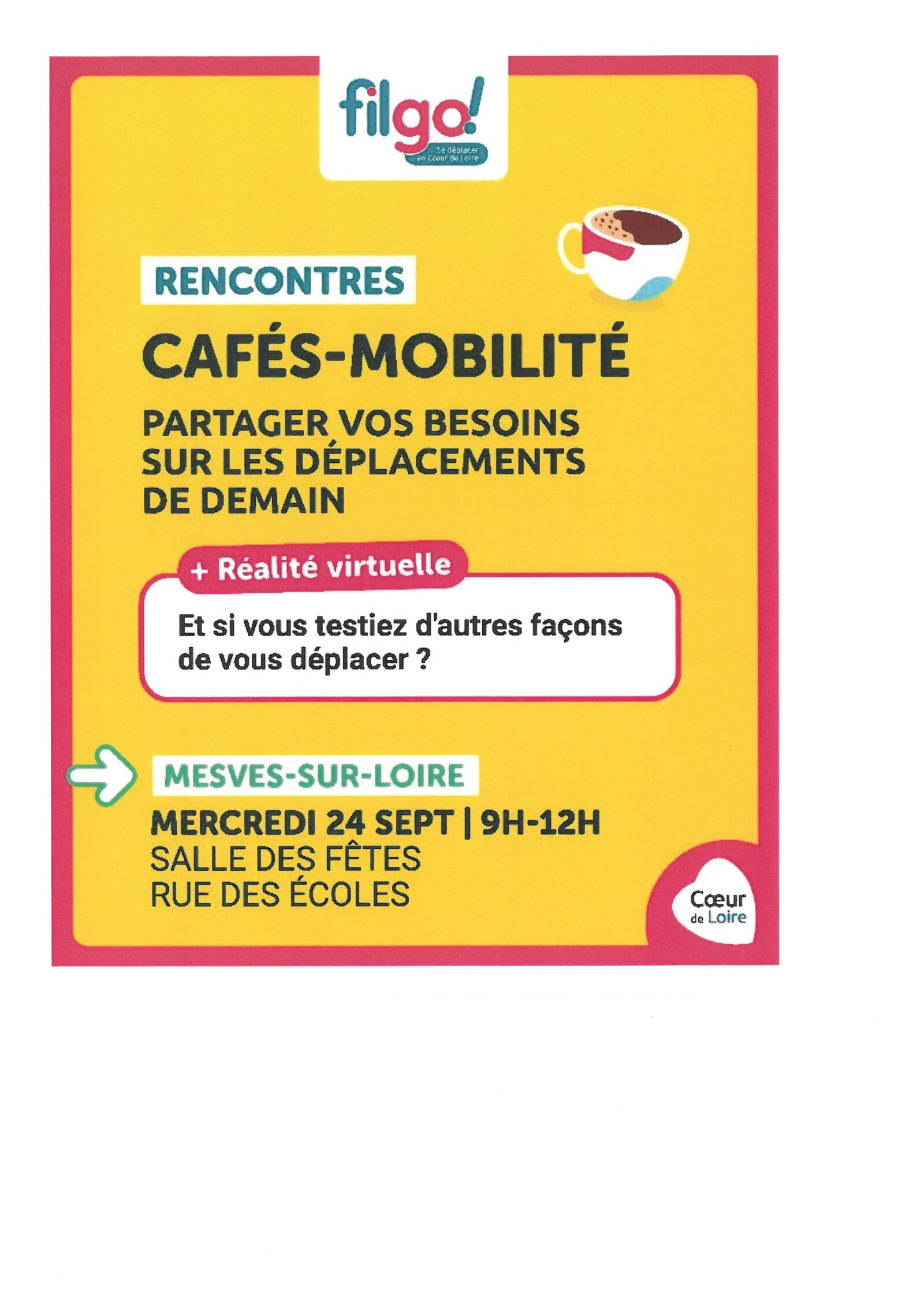 Rencontre mobilité mercredi 24 septembre 9h 12h